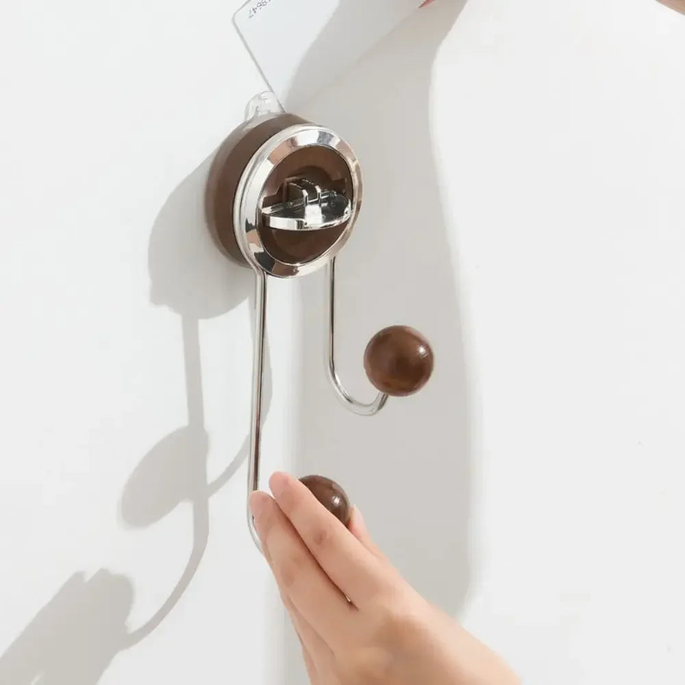 Cabideiro Suspenso com Acabamento Sofisticado em Madeira e Fixação Sem Furos / Organização Prática com Toque de Luxo para Sua Casa!