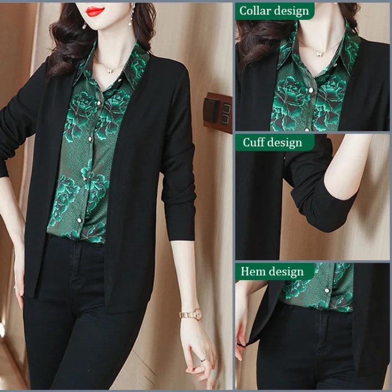 Blusinha Cardigan Morgana™ - Elegância Inconfundível / A Sedução das Flores em Uma Peça Versátil! - ModernLar