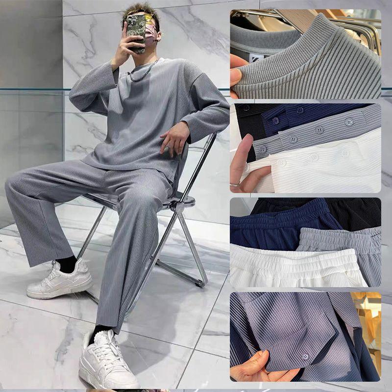 Conjunto Gentleman ™ Camiseta Manga Longa + Calça / Com Tecido Ultra Dry em Seda Gelo! - ModernLar