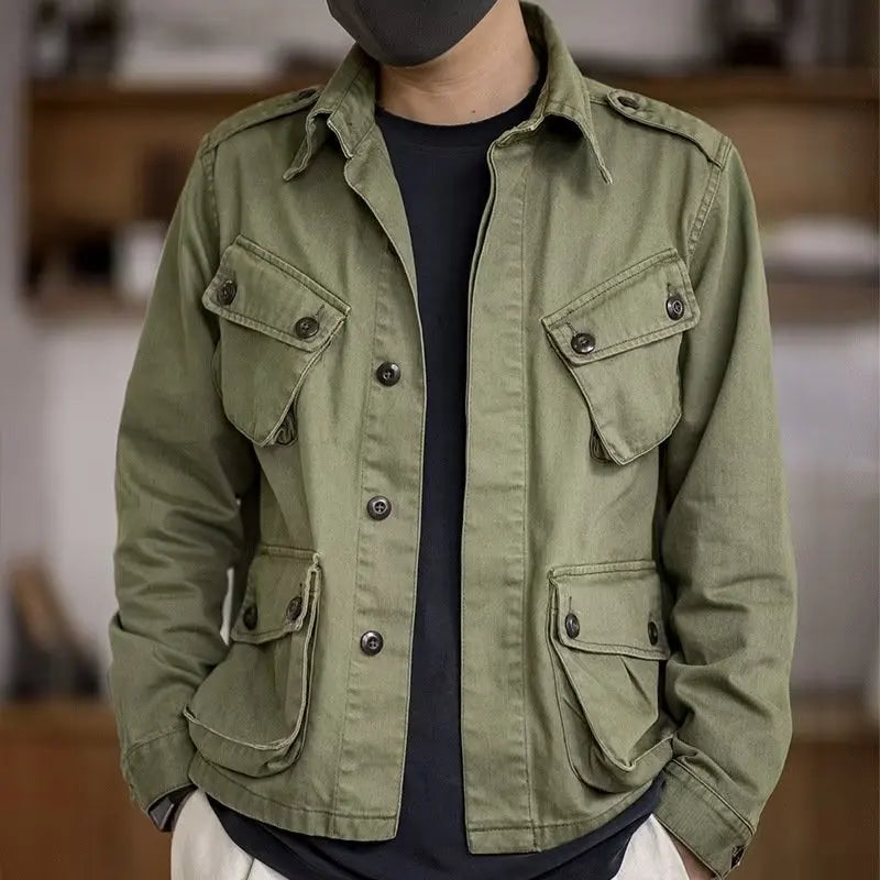 Jaqueta Arden™ com Design Militar Robusto e Bolsos Utilitários / Funcionalidade Que Também Marca O Estilo