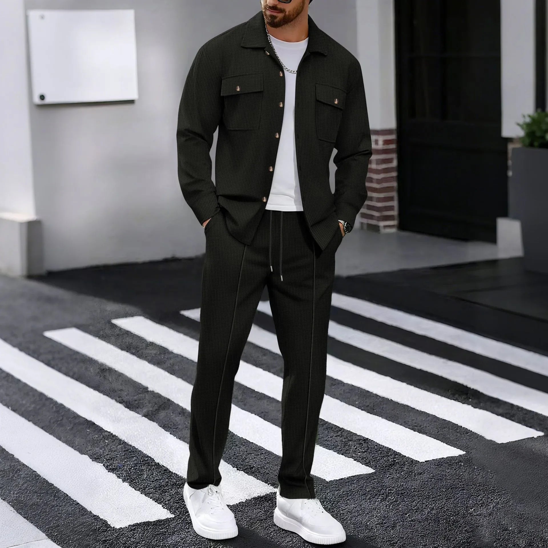 Conjunto Dominus Elite™ com Jaqueta Estruturada e Calça Slim