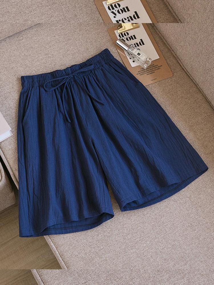 (Promoção Compre 2 e Leve 3) Shorts Veraneio Linho e Algodão: Frescor em Dobro & Estilo Casual! - ModernLar