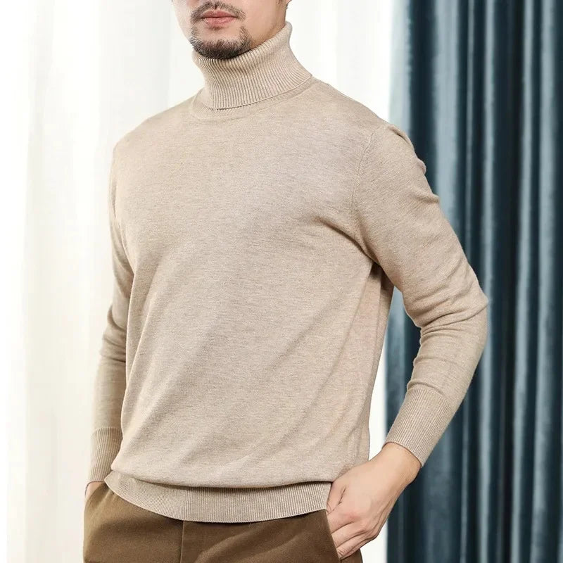 Suéter Gola Alta Monaco™ em Cashmere / Elegância Sutil Para Homens de de Verdade!