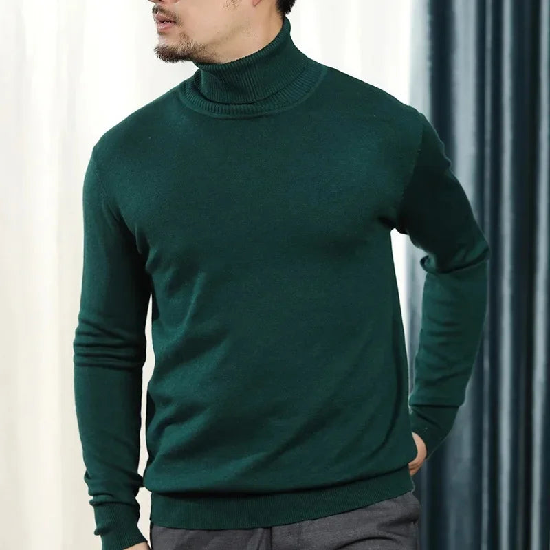 Suéter Gola Alta Monaco™ em Cashmere / Elegância Sutil Para Homens de de Verdade!