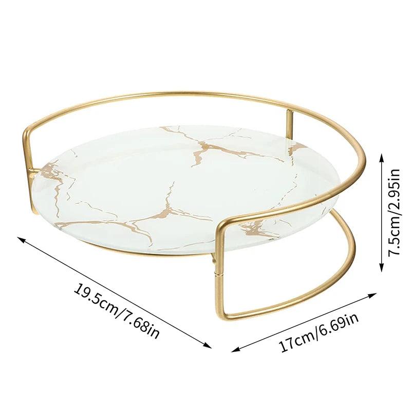 Kit Organizador de Cosméticos Modern Lar™ com Detalhes em Pedra e Dourado / Elegância e Organização Para Seus Cosméticos e Ambientes!