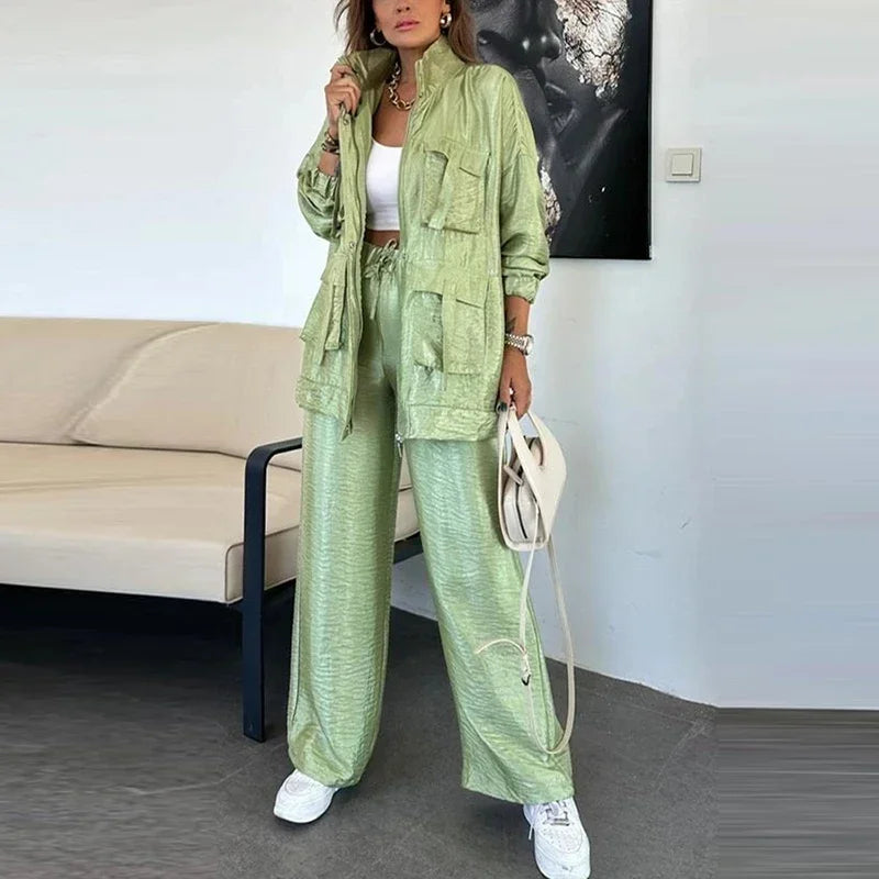 Conjunto Madonna™ com Corte Moderno Estilo Cargo / Sofisticação Urbana que Se Destaca Onde Você For!