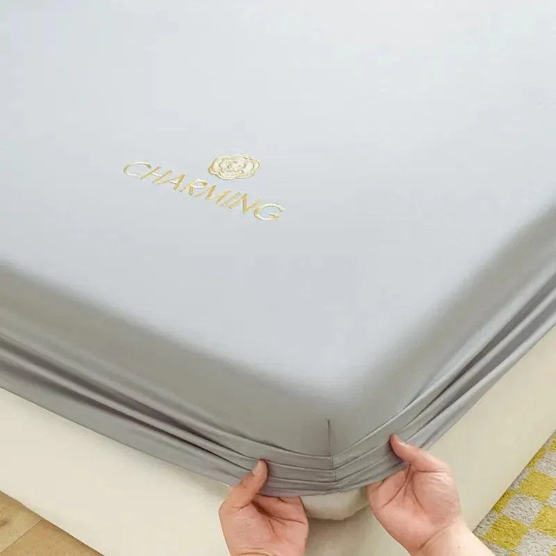 Jogo de Cama CharmeSoberano™ 600 Fios - Algodão Egípcio e Elegância Noturna! - ModernLar