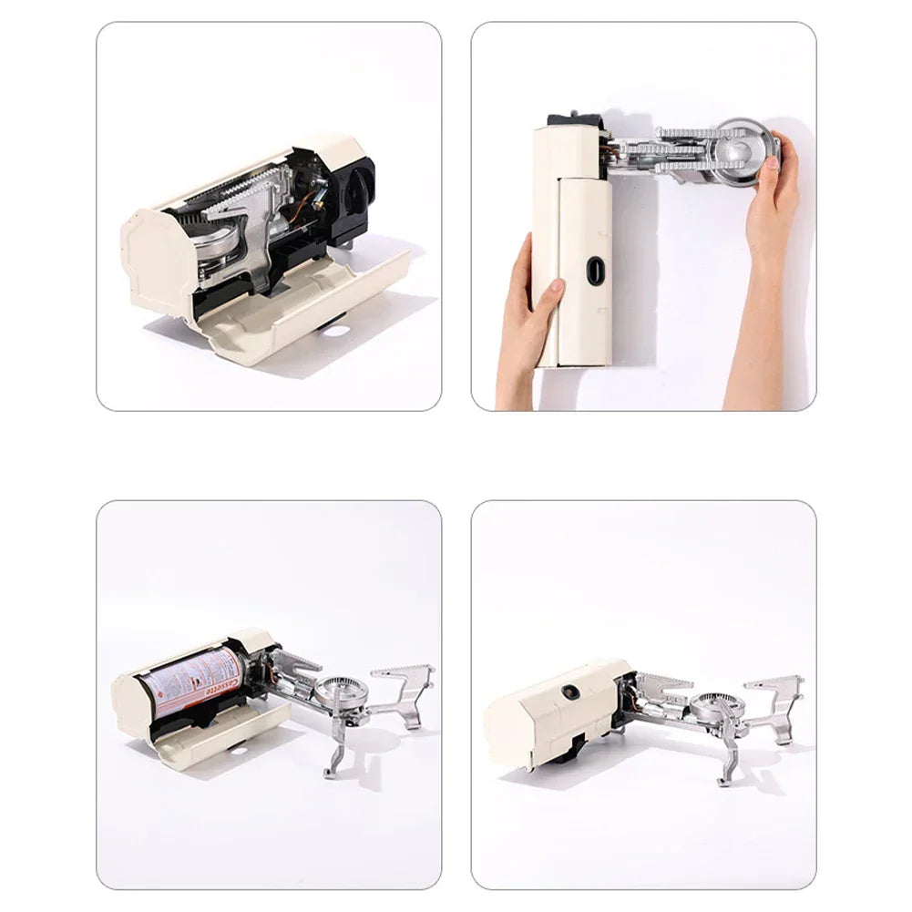 Fogareiro a Gás Dobrável Modern Lar™ com Estrutura Resistente / Praticidade e Versatilidade para suas Aventuras!