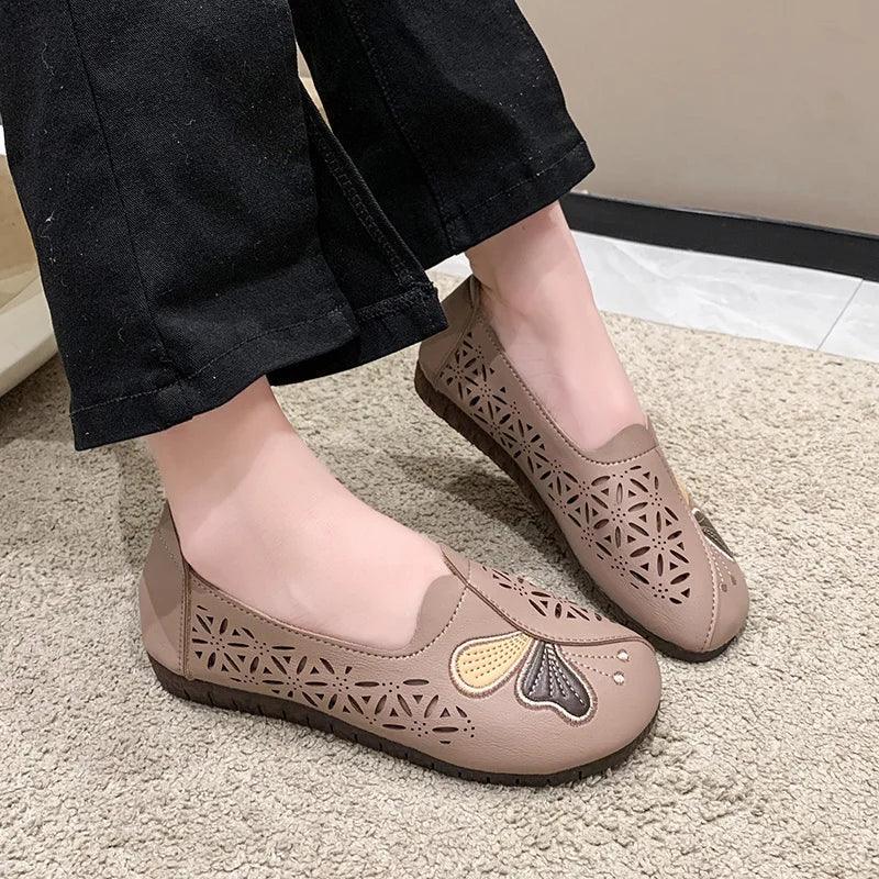 Sapatilhas Thalia™ com Estilo Vazado / Pura Elegância e Conforto Prático - ModernLar