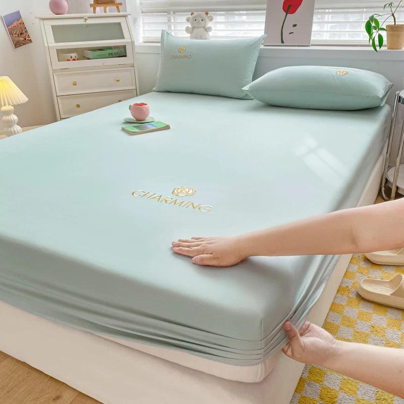 Jogo de Cama CharmeSoberano™ 600 Fios - Algodão Egípcio e Elegância Noturna! - ModernLar