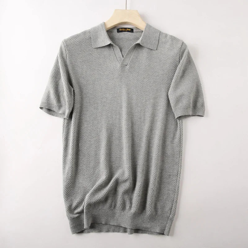 Polo Leonidas™ em Algodão Penteado com Elastano / Sofisticação Minimalista com Postura de Autoridade e Bom Gosto!