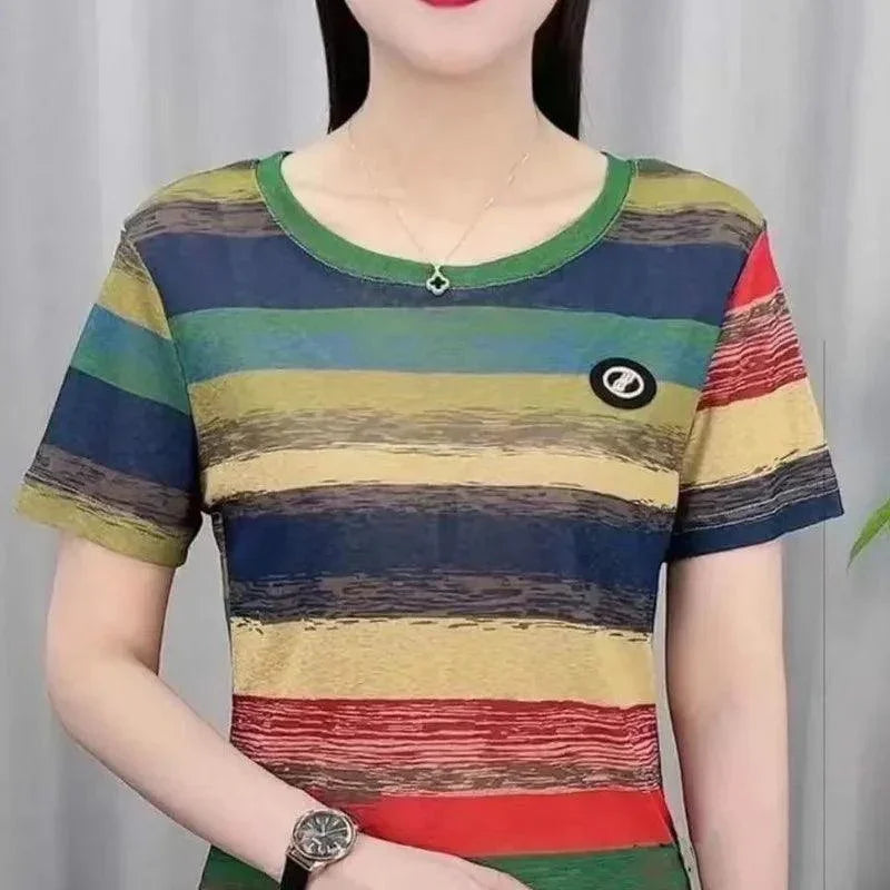 (Promoção Compre 2, Leve 3) Camisetas Soltinhas Carmelinda™ com Cores Vibrantes / Elegância e Conforto para um Verão Radiante! - ModernLar