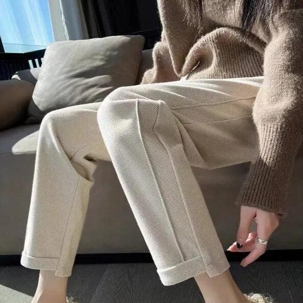 Calça de Cintura Alta Seraphina™ Elegância sofisticada, Projetada para Impressionar! - ModernLar