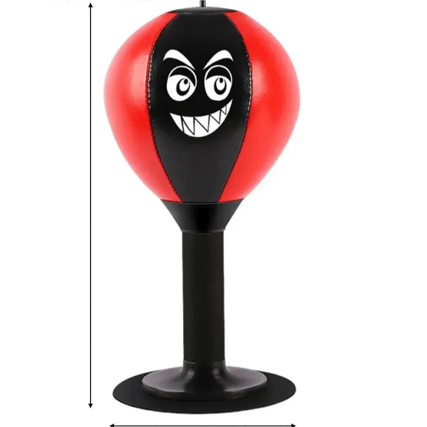 Saco de Boxe Anti-Estresse™ com Ventosa Estável e Rosto Divertido / Alívio Rápido para os Dias Mais Estressantes!