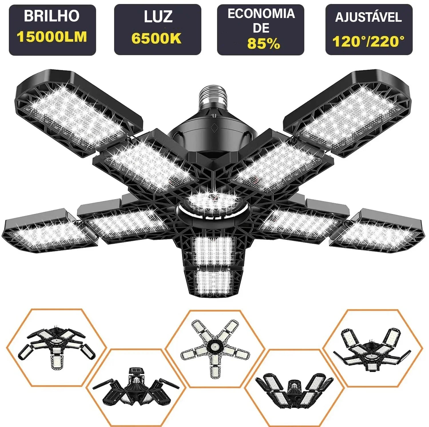 Lâmpada Articulada EcoLumem™ Iluminação LED de Alto Rendimento! (Promoção de Lançamento: Adquira a sua e leve 2 Arandelas Solares de Graça) - ModernLar