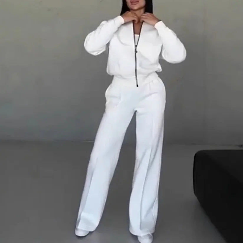 Conjunto Naomi™ em Moletom Premium com Jaqueta Zíper