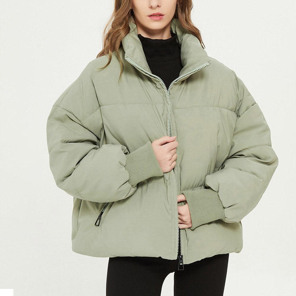 Jaqueta Puffer GoldLess™ com Gola Alta e Caimento Soltinho / A Mais Quentinha e Estilosa para você Arrasar no Inverno! - ModernLar