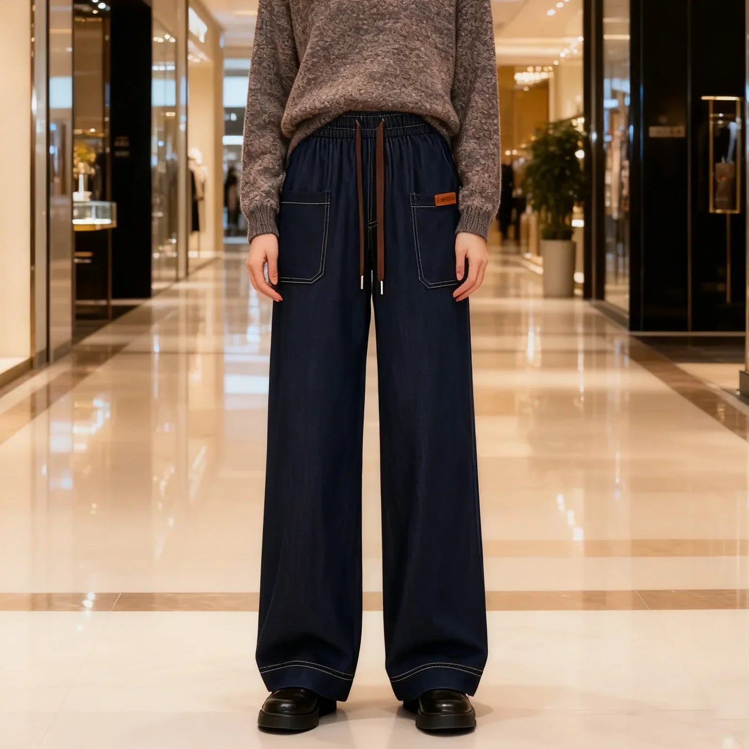 Calça Levínea™ em Jeans Leve de Caimento Solto / Conforto que Não Marca, Não Aperta e Acompanha Seus Movimentos