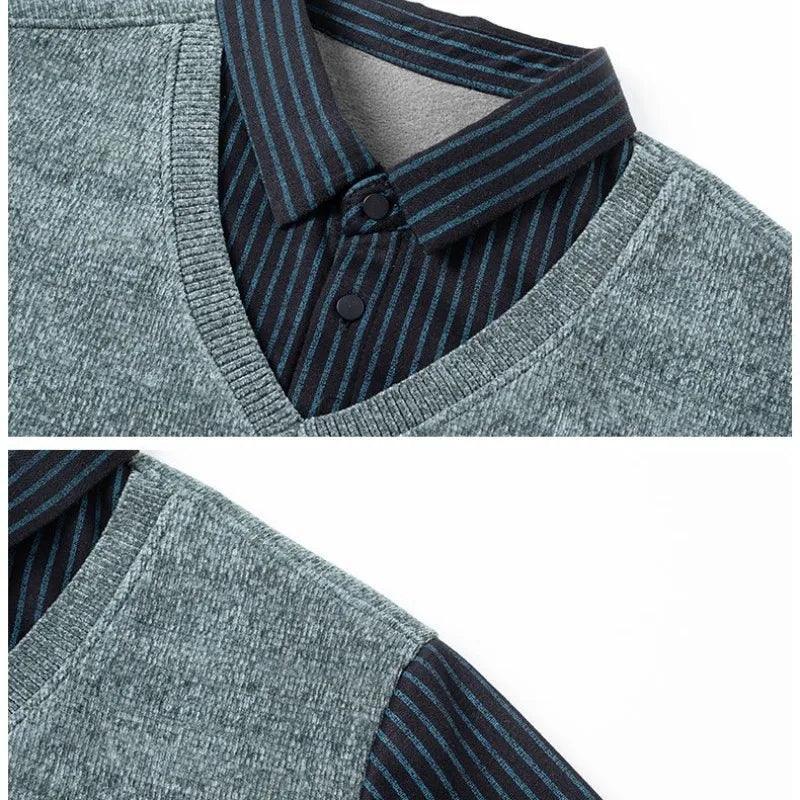 Camisa Social com Colete em Tricô Dublin™ 2 em 1 / A Elegância de Duas Peças Com a Comodidade de Uma! - ModernLar