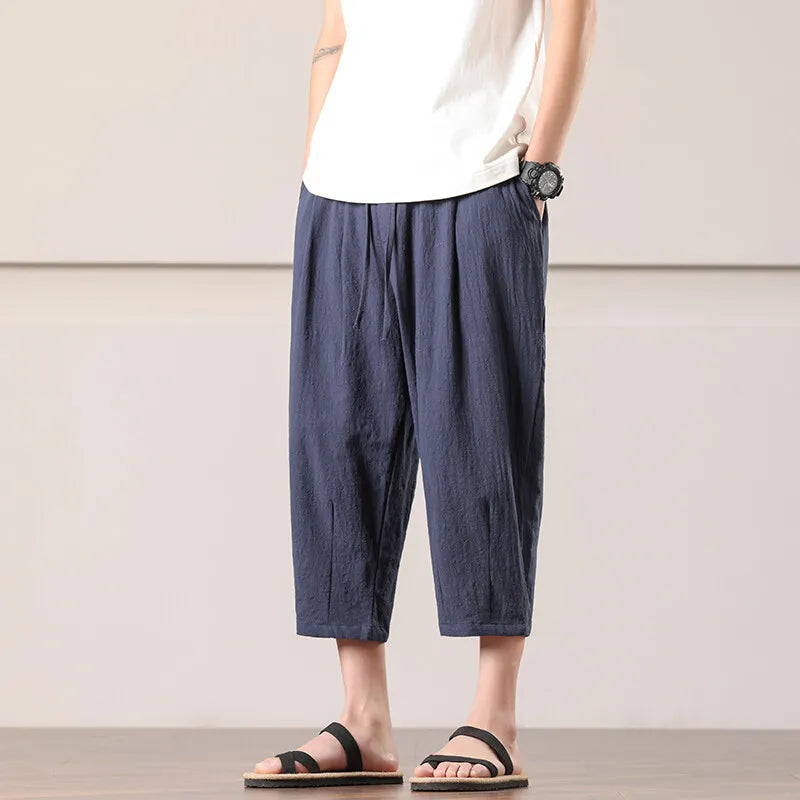 Calça Torino™ em Linho de Algodão Leve / O Toque Sofisticado da Moda Europeia que Inspira o Verão Brasileiro!