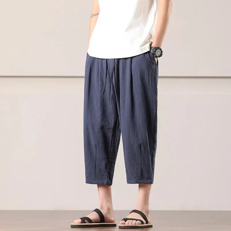 Calça Torino™ em Linho de Algodão Leve / O Toque Sofisticado da Moda Europeia que Inspira o Verão Brasileiro!