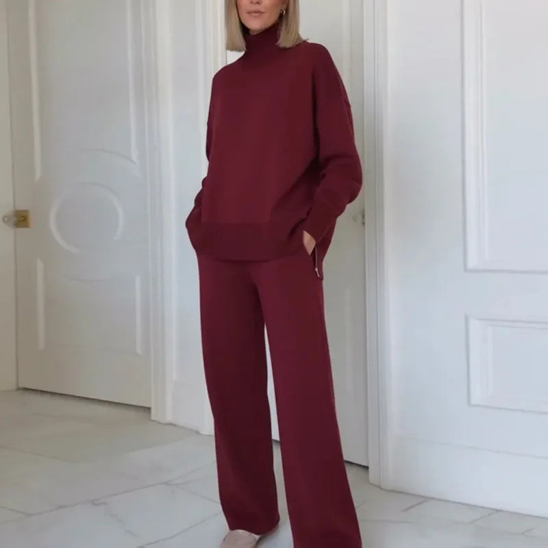 Conjunto Hannah™ em Moletom Premium com Blusa Gola Alta