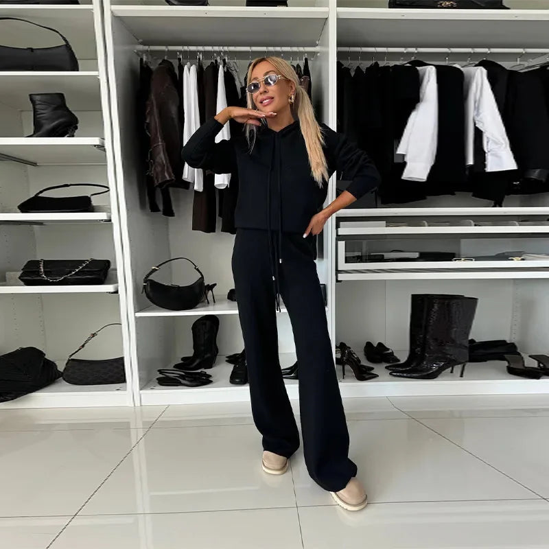 Conjunto Raquel™ em Moletom com Corte Moderno / Toque Macio e Estilo Sofisticado para Todos os Momentos!