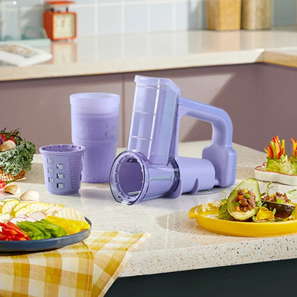 Fatiador Elétrico MultiChef™ com Lâminas Rotativas e Design Compacto / Corte Rápido, Seguro e Sem Esforço para Suas Receitas Diárias!