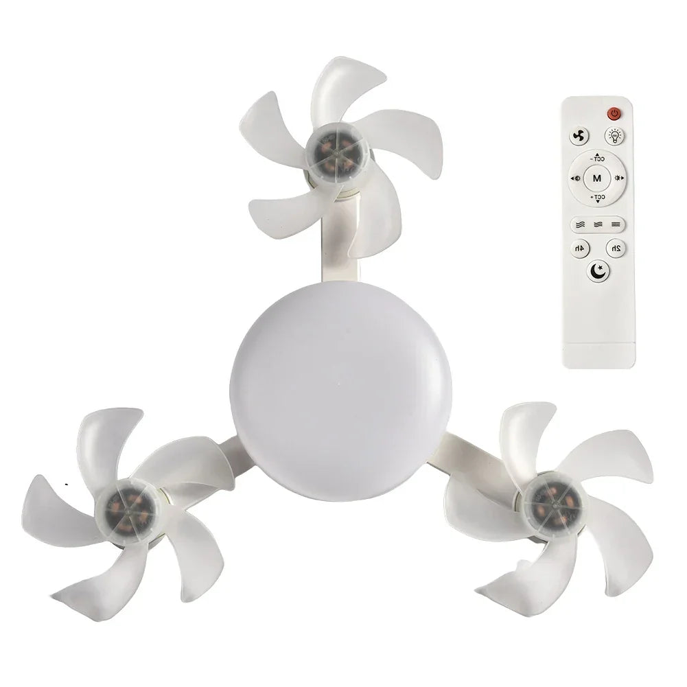 Lâmpada Ventilador de Teto Modern Lar™ com 4 Hélices e Controle Remoto / Ventilação Eficiente e Iluminação Elegante para Qualquer Ambiente!