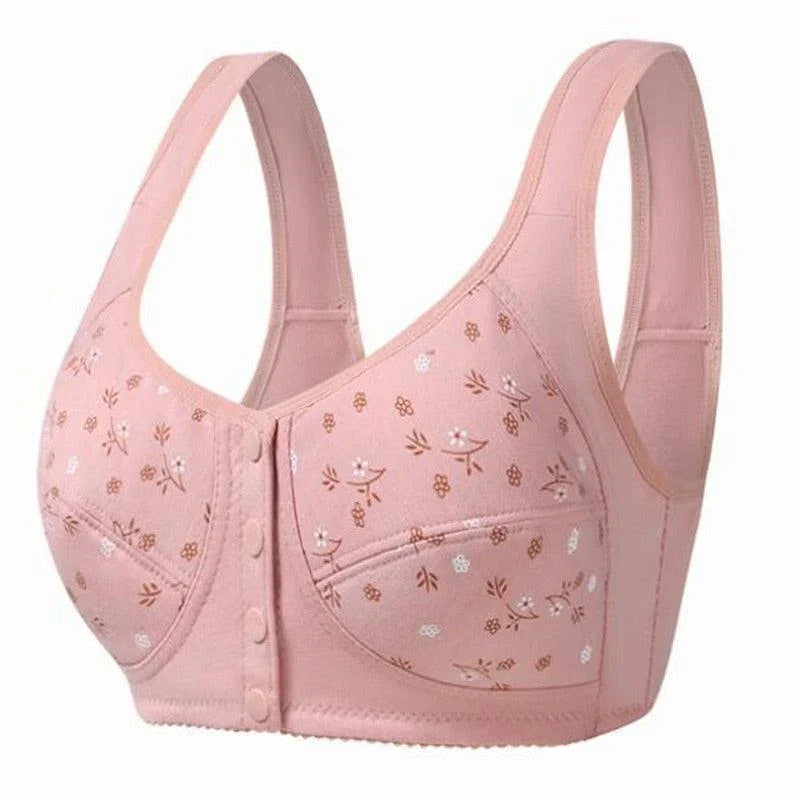 Kit de 5 Sutiãs Melinda™ em Algodão com Abotoação Frontal / Sustentação Perfeita, Firmeza e Conforto Extra em TODOS os Momentos! - ModernLar