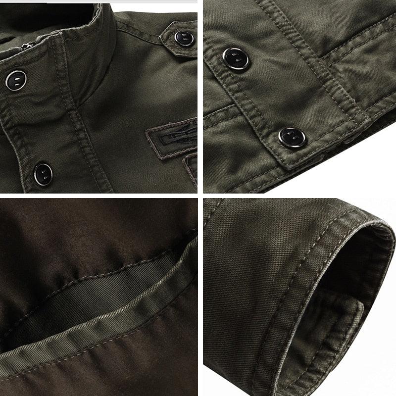Jaqueta Masculina Jeans Inspirada no Exército Americano - Warmjeans / Jaqueta Tática Para Você Que Ama o Estilo Militar! - ModernLar