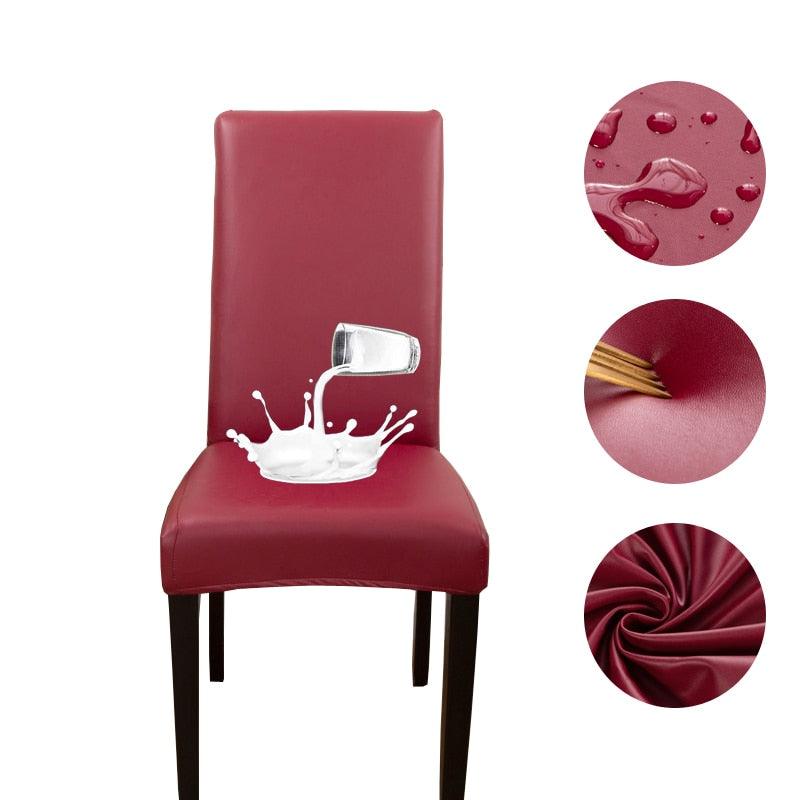 Kit de Capas de Cadeira Palace™ em Couro Ecológico / Suas Cadeiras com Visual Requintado em Poucos Instantes! - ModernLar