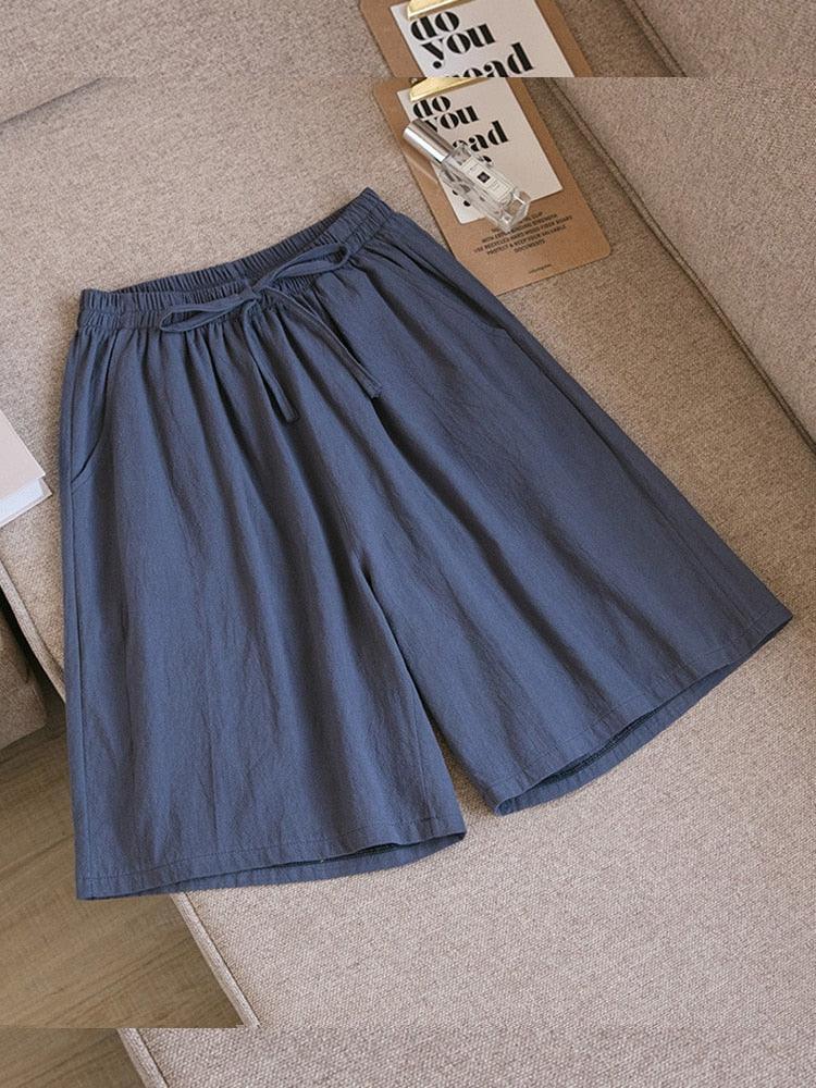 (Promoção Compre 2 e Leve 3) Shorts Veraneio Linho e Algodão: Frescor em Dobro & Estilo Casual! - ModernLar