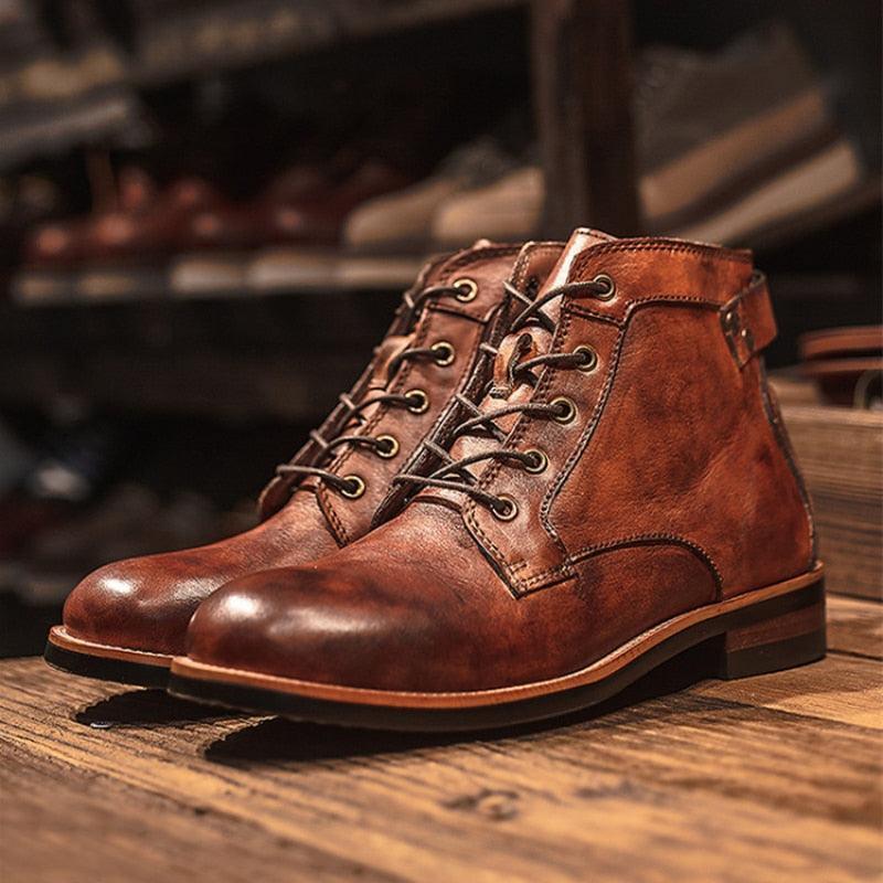 Bota Masculina em Couro Artesanal- ClassicMen / O Estilo do Homem Clássio Unidos em uma única Bota!!! - ModernLar