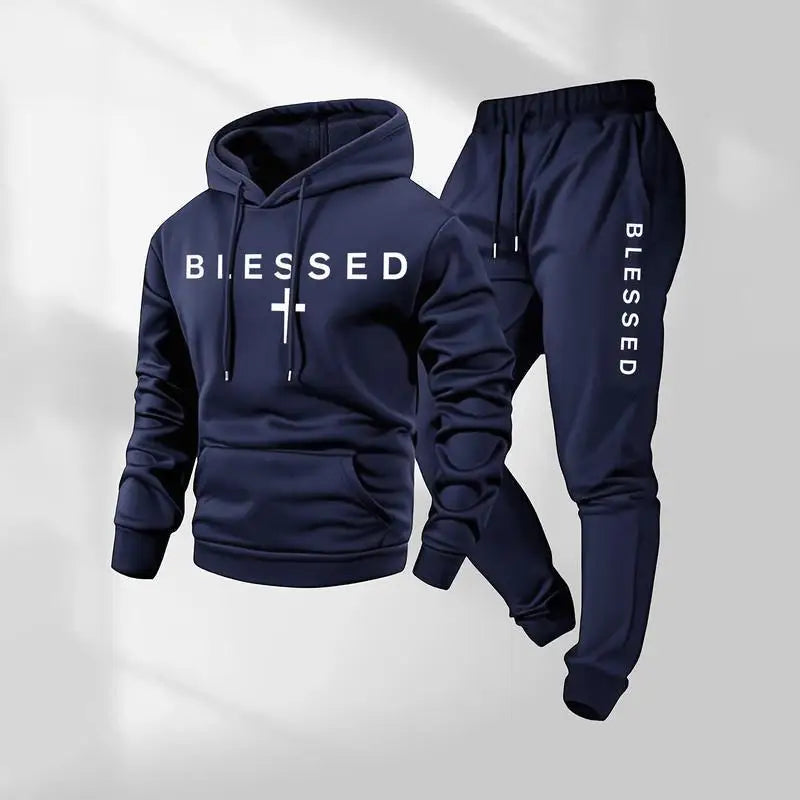 Conjunto Braven™ com Moletom de Capuz, Bolso Canguru e Calça Jogger