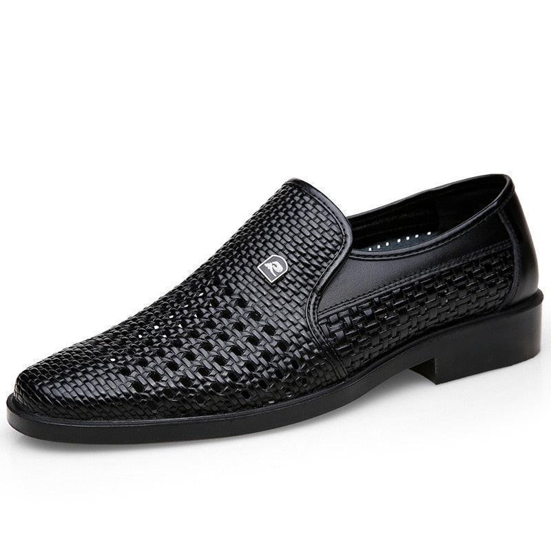 Sapato OldMoney™ em Couro Texturizado Estilo Pele de Cobra / Feito para homens que não temem o sucesso! - ModernLar