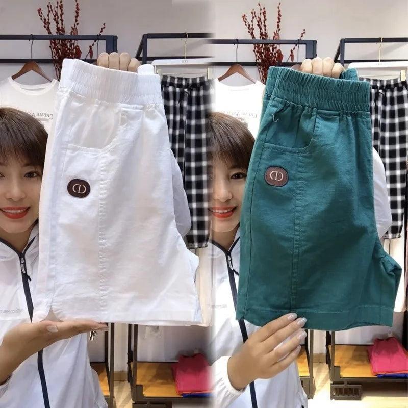 (Super Promo: Compre 2 Leve 3) Shorts Clarisse™ em Sarja com Cintura Elástica e Caimento Soltinho / Elegância e Frescor para o Verão! - ModernLar