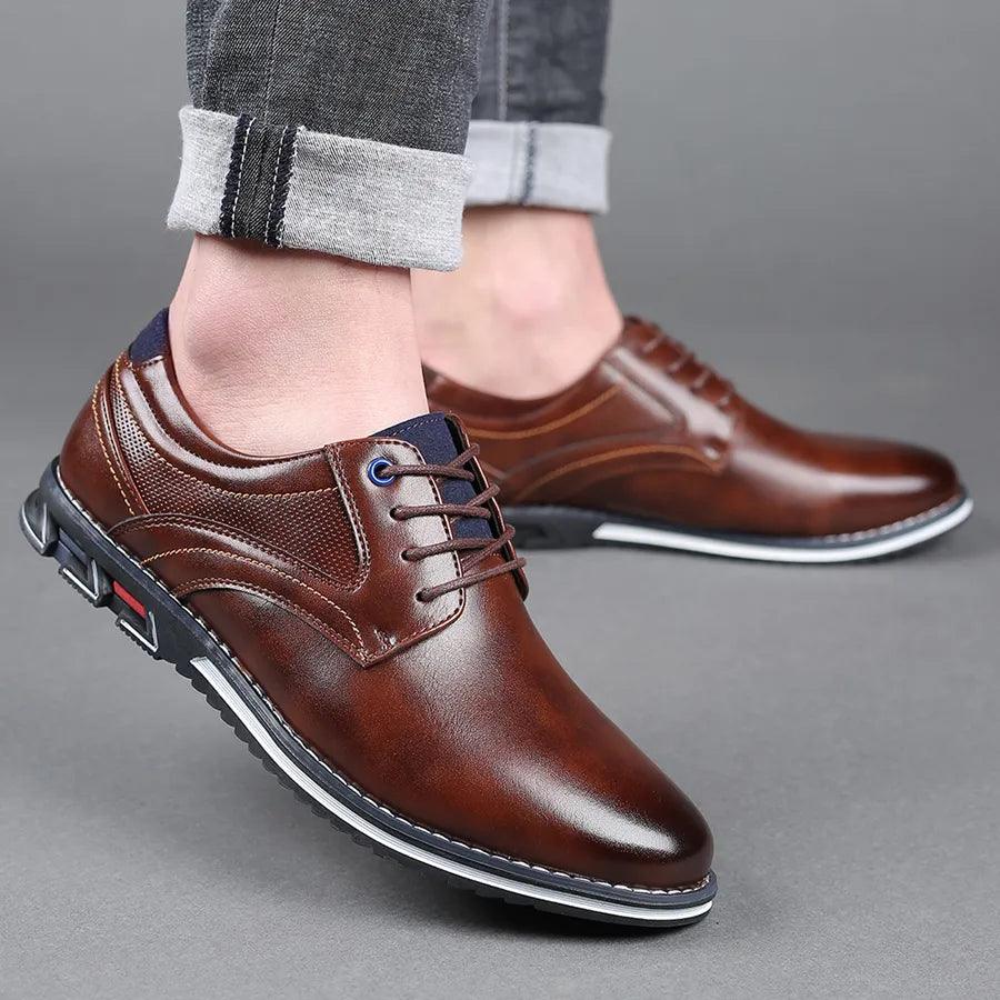 Sapato Masculino em Couro PU - Save Men / Estilo e Conforto Unidos em Um só Sapato! - ModernLar