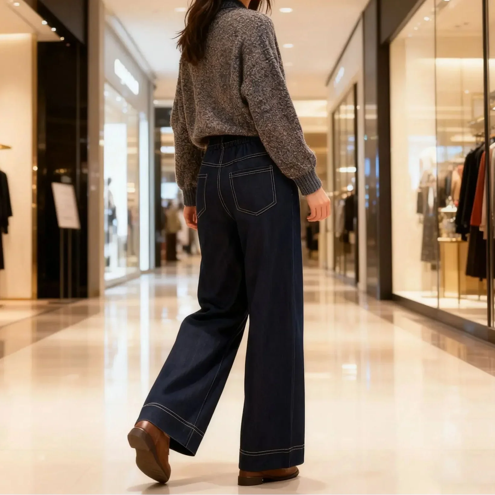 Calça Levínea™ em Jeans Leve de Caimento Solto / Conforto que Não Marca, Não Aperta e Acompanha Seus Movimentos