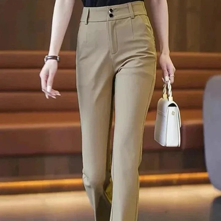 Calças Signature Tailor™ com Estilo Alfaiataria / Elegância Clássica e Cintura Alta - ModernLar