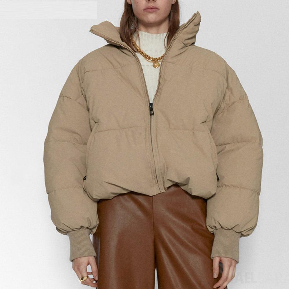 Jaqueta Puffer GoldLess™ com Gola Alta e Caimento Soltinho / A Mais Quentinha e Estilosa para você Arrasar no Inverno! - ModernLar