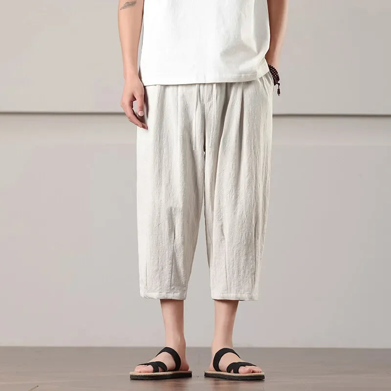 Calça Torino™ em Linho de Algodão Leve / O Toque Sofisticado da Moda Europeia que Inspira o Verão Brasileiro!