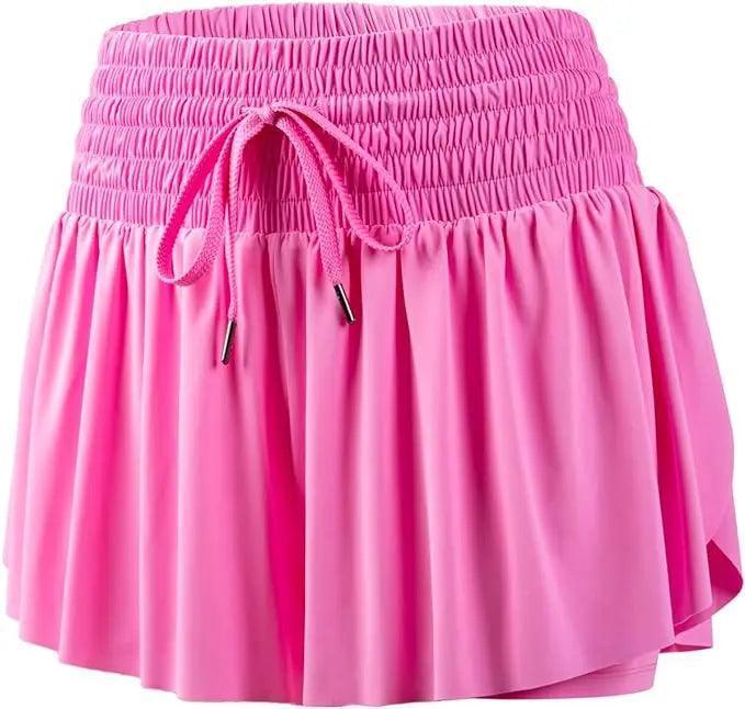 (Compre 1 e Leve 2) Shorts BellaFit™ com Saia, Cós Alto Elástico e Bolso Funcional