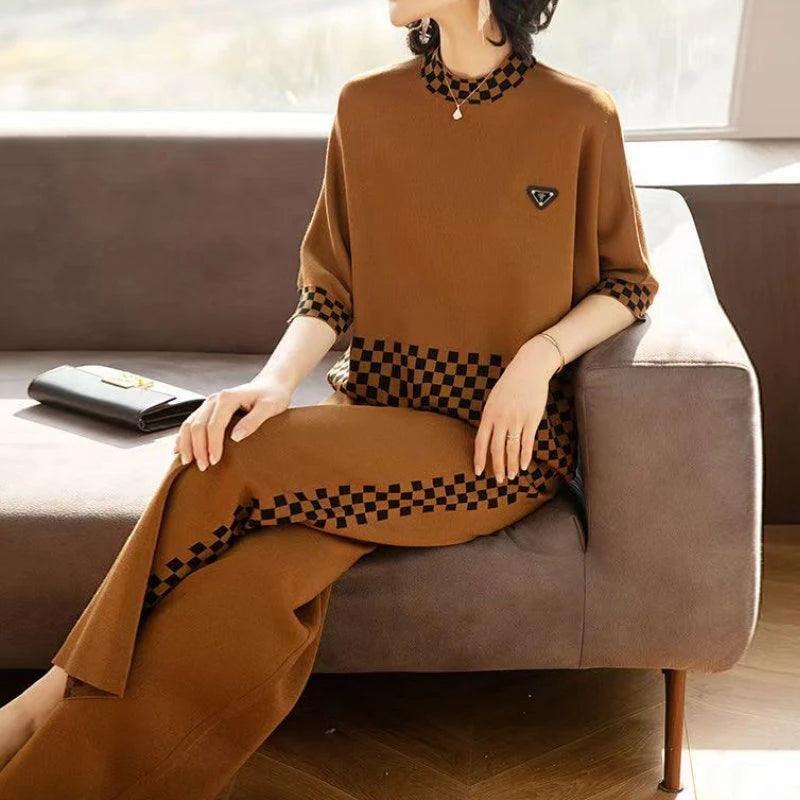 Conjunto Emília™ com Detalhes em Xadrez / Refinamento, Estilo e Conforto para a Mulher Moderna! - ModernLar