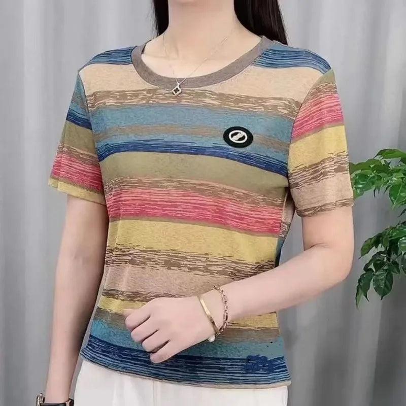 (Promoção Compre 2, Leve 3) Camisetas Soltinhas Carmelinda™ com Cores Vibrantes / Elegância e Conforto para um Verão Radiante! - ModernLar