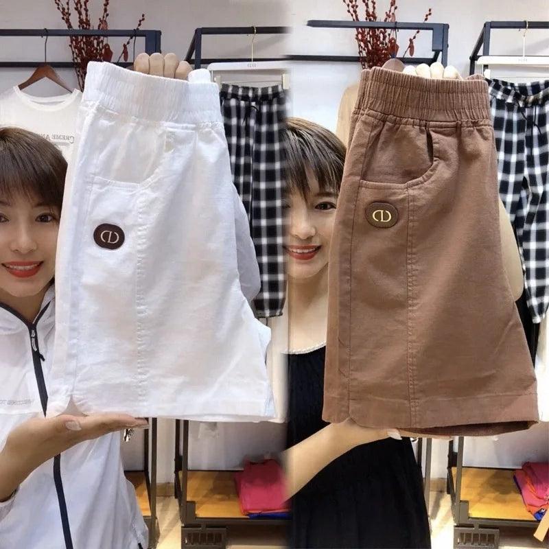 (Super Promo: Compre 2 Leve 3) Shorts Clarisse™ em Sarja com Cintura Elástica e Caimento Soltinho / Elegância e Frescor para o Verão! - ModernLar