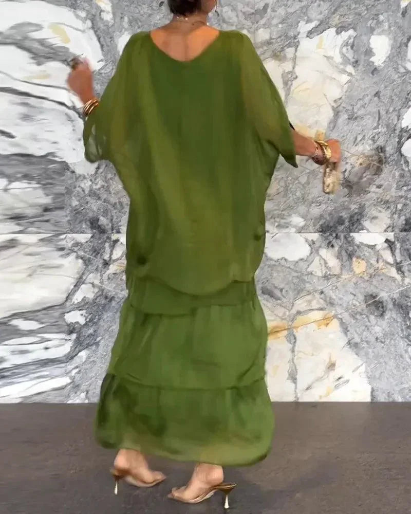 Vestido Filadélfia™ com Efeito de Camadas / A Marca da Sofisticação Descomplicada! - ModernLar