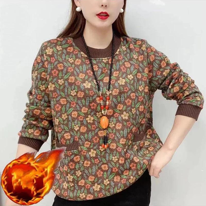 Moletom Floral Margarida Velvet™ / Toque Aveludado e Estilo Quentinho para Todas as Ocasiões! - ModernLar