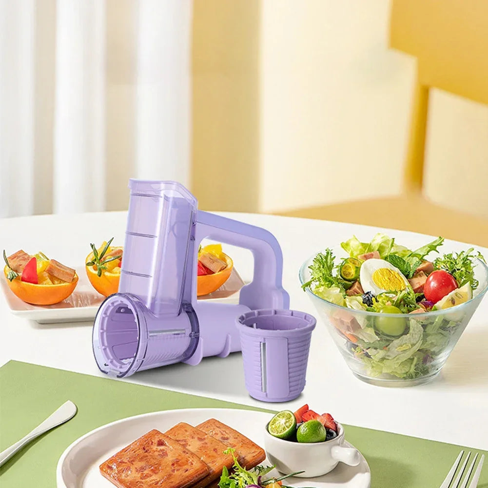 Fatiador Elétrico MultiChef™ com Lâminas Rotativas e Design Compacto / Corte Rápido, Seguro e Sem Esforço para Suas Receitas Diárias!