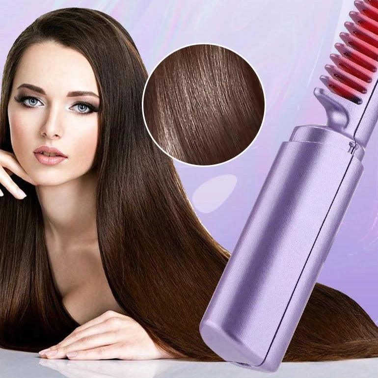 Pente portátil elétrico sem fio, leve em sua bolsa e tenha o Liso Perfeito com o CompactLiss™ em todas ocasiões! - ModernLar